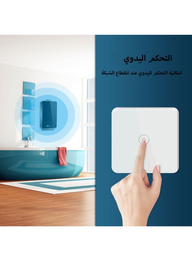 دع التقنية مفتاح سخان المياه الذكي - جهاز للتحكم عن بعد وتوفير الطاقة - رمادى - Image 2