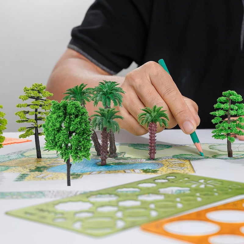 Cabilock Model Trees Miniature Sycamore for Diorama Fake Bottle Brush Trees Scale Model Railroad Landscape Scenery - Image 5