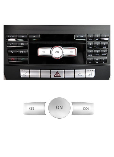 Compatible with Mercedes Benz Radio Button Cover Stickers, X204/W204 Volume Button Sticker Radio ON Button Cover for B Class W246/C Class W204/ E Class W212/ G Class/ML W166 CL/SL/CLA/CLS/SLK