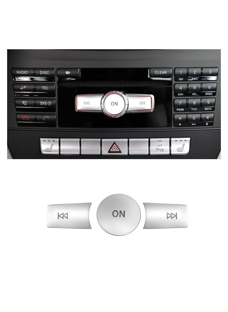 Compatible with Mercedes Benz Radio Button Cover Stickers, X204/W204 Volume Button Sticker Radio ON Button Cover for B Class W246/C Class W204/ E Class W212/ G Class/ML W166 CL/SL/CLA/CLS/SLK