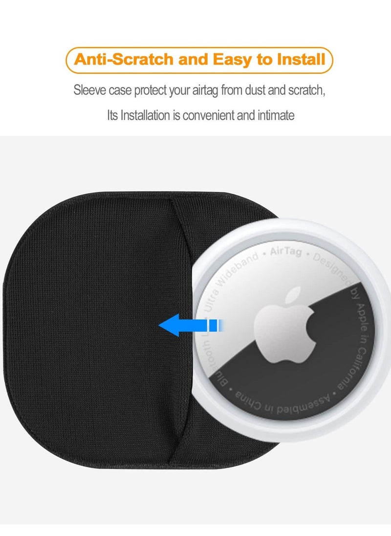 Y&D - Airtag Holder Case Sticker Cover (2 Pack), Stick-On Mount with Protective Sleeve, Compatible Apple Airtags, Ideal for TV Remote, Luggage, Bike, Car, Laptop, and More, Black - Image 1
