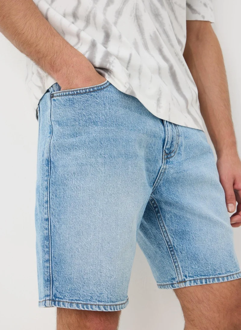 Matalan Mid Wash Loose Fit Denim Shorts