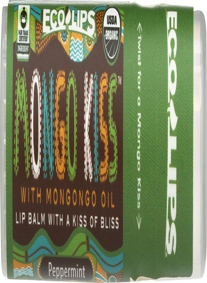 Eco Lips Organic Mongo Kiss Peppermint Lip Balm, USDA Certified Organic, 0.25 Ounce (Pack of 15) - Image 1