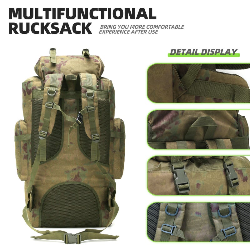 King'sGuard 100L Camping Hiking Backpack Molle Rucksack Military Camping Backpacking Daypack - Image 4