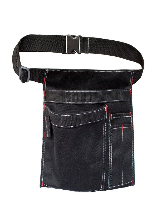 MDSTOP Tool Pouch MDSTOP Single Side Apron with 5 Pockets and 1 Hammer Loop, Fits for Hammer, Pencils, Screwdrivers etc. (Black) - Image 3
