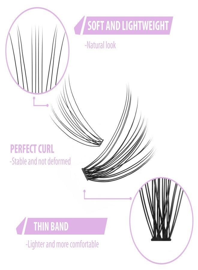 WONSIS Individual Lashes, Lash Clusters, 280 Pcs 10D/20D Mixed Individual Lash Extensions, Natural Soft Lightweight Reusable DIY Eyelash Extensions, Thickness 0.07mm C Curl False Eyelashes - Image 4