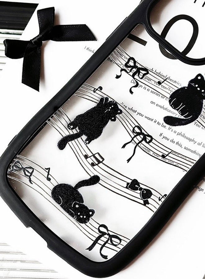 for iPhone 16 Pro Case，Cute 3D Cat's Ears，Raised Camera Lens Protector，Thickened Edge Protection，Lovely Silicone Soft Protective Shockproof Phone Cover，Music Cat - Image 4