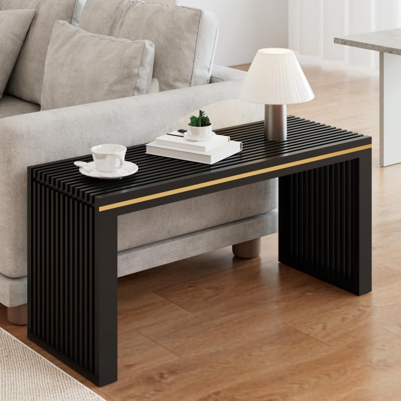 APRTAT Bamboo Dining Bench Indoor Long Entryway Shoe Rack Benchs,Outdoor Modern Wood Benches 35 Inch Bamboo Bench for Living Room Hallway Bedroom Bathroom - Image 3