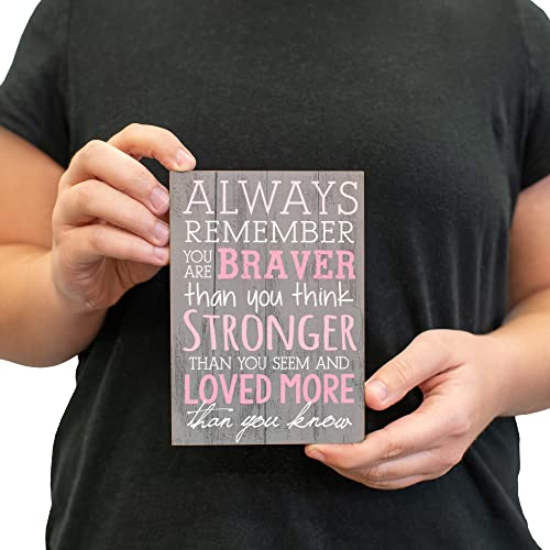 P. Graham Dunn Always Remember You are Braver Than You Think 4x6 Wall Plaque - Image 5
