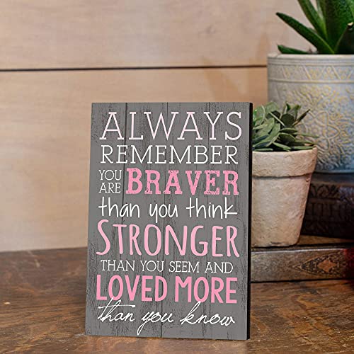 P. Graham Dunn Always Remember You are Braver Than You Think 4x6 Wall Plaque - Image 2