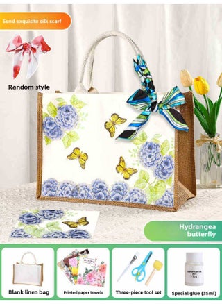 Butterfly Ancient Bart Material Bag Diy Mother's Day Canvas Bag Children's Handmade Creative Linen Bag Group Building Activity Gift-Color:Horizontal Style [hydrangea Butterfly] Comes With A Full Set Of Tools + Detailed Tutorials - pzsku/Z5CE2231881C343DE9911Z/45/1745502326/41cbc369-68e2-4a31-ab3c-31ded3bf6013
