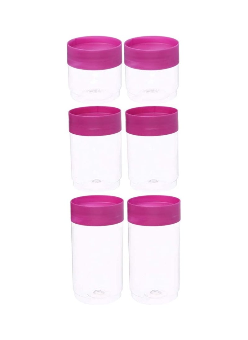 max plast - plastic condiment jar set, 6 count - multi color - Image 1