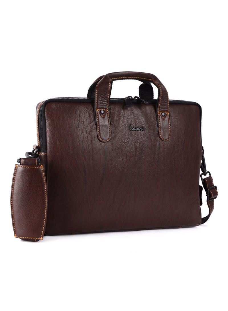 LAVERI LEATHER Genuine Leather Office And Travel Document Laptop bag - Style Code 2817  - Image 1