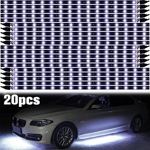 XTAUTO XT AUTO White 12v 15 Led 30cm Car Flexible Waterproof Underbody Light Strip Pack of 20 - Image 1