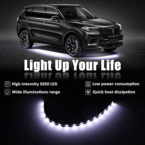 XTAUTO XT AUTO White 12v 15 Led 30cm Car Flexible Waterproof Underbody Light Strip Pack of 20 - Image 2