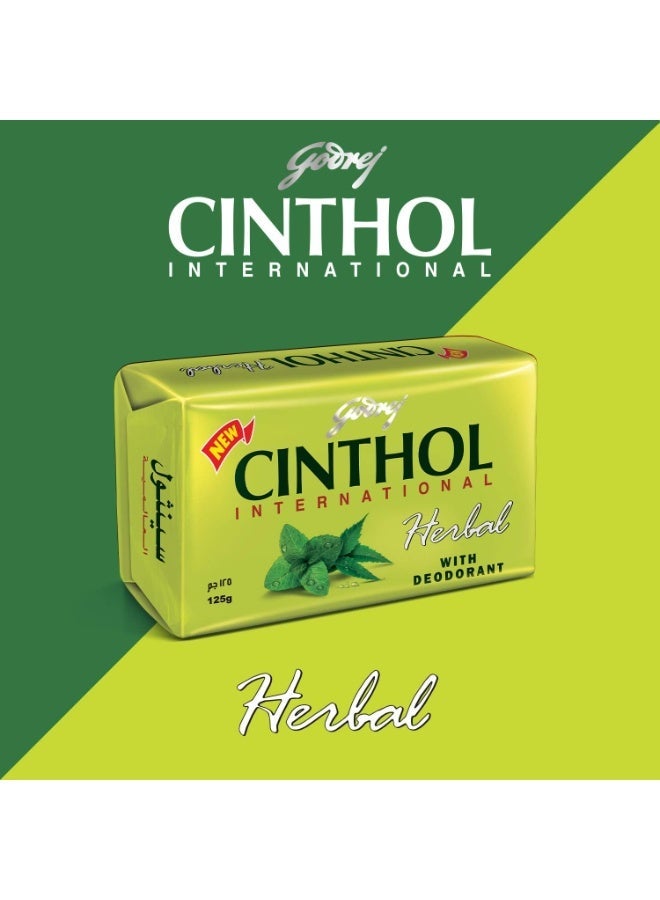 Cinthol Godrej Cinthol Herbal Soap 125g X 6Pcs, Refreshing Herbal Fragrance, Cleansing & Freshness - Image 3