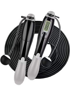 Adjustable Length Counting Skipping Rope with Calorie Counter - Multimode Skipping Rope with Calories - 360° anti-winding - Cordless Jumping Rope For Fitness Exercise Gym