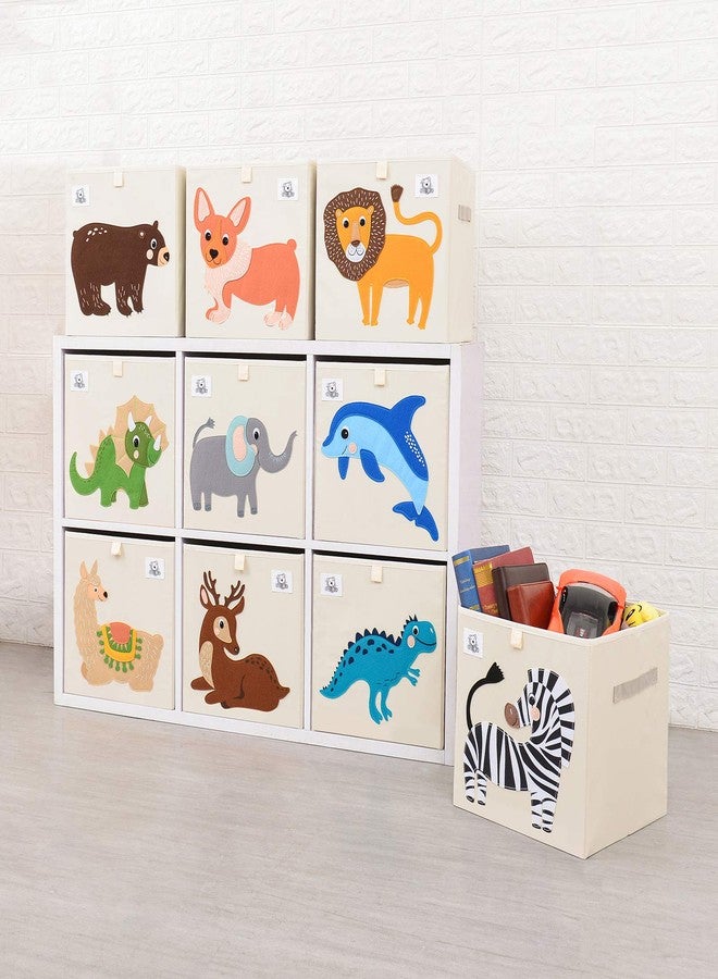 CLCROBD Foldable Animal Cube Storage Bins Fabric Toy Box/Chest/Organizer for Toddler/Kids Nursery, Playroom, 13 inch (Zebra) - Image 5