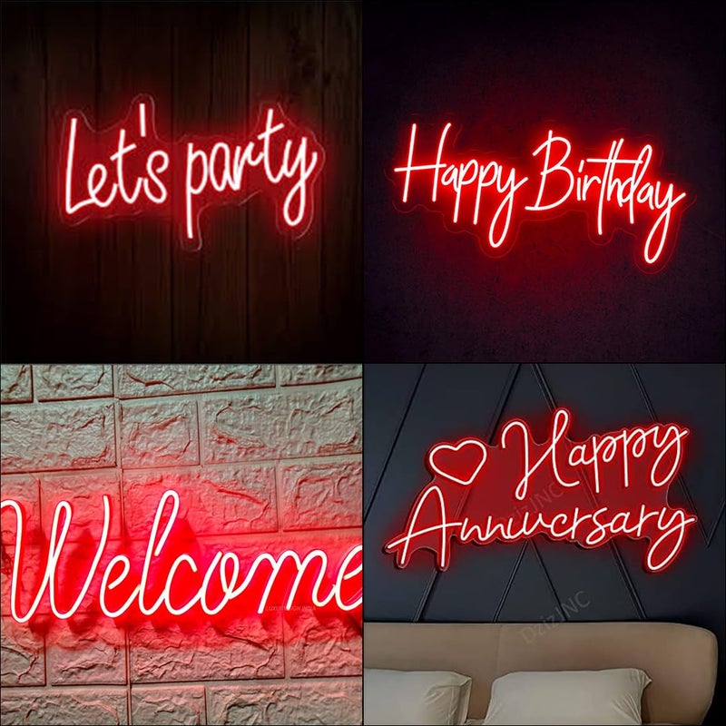 fizzytech fizzytech LED Neon Light 12 Volt Adaptor 5 Meter Neon Light Flat Silicone Neon Rope Light Flexible Cuttable String IP65 Waterproof Neon LED Strips Lights of Home Decoration Neon Red  - Image 5