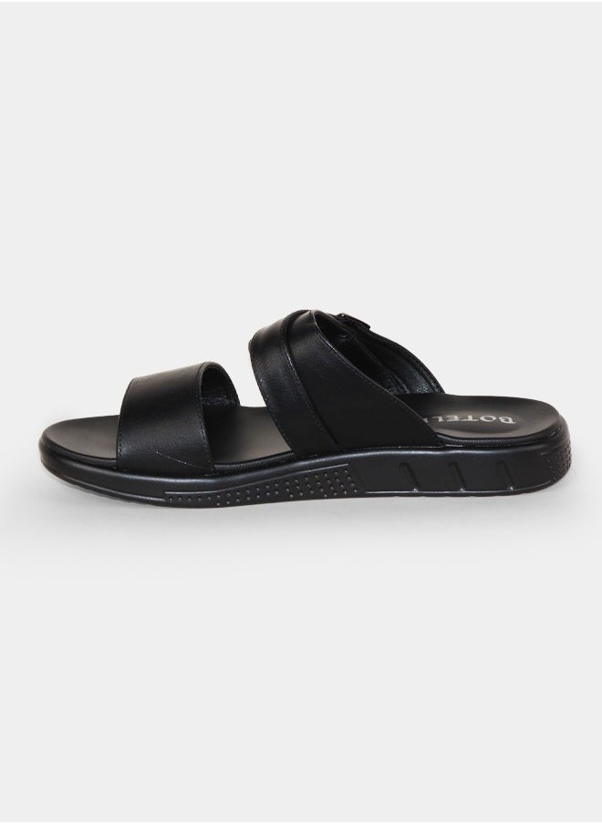 BOTELI High Quality Men's Leather Outdoor Beach Sandals Thick Sole Summer 40-45 Big Size Slippers  - Image 4