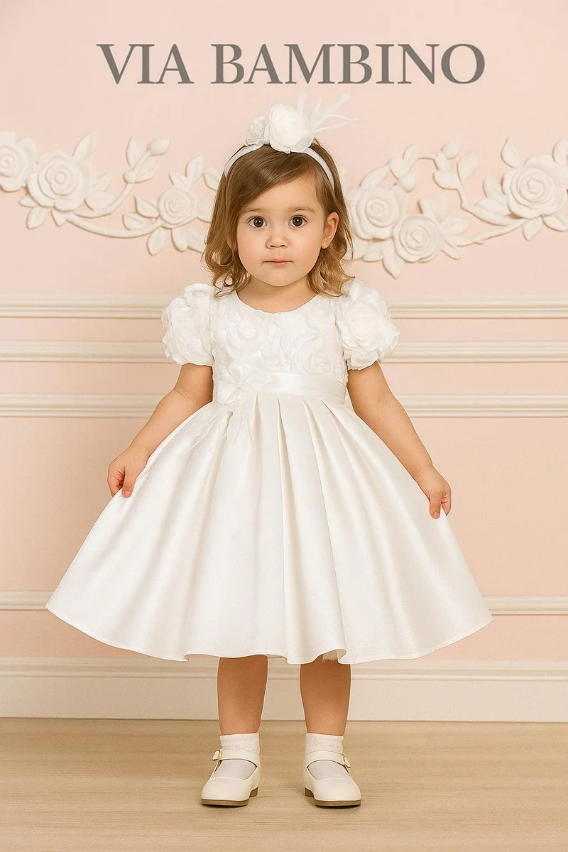 فيا بامبينو Lovely Ivory Dress BG 518