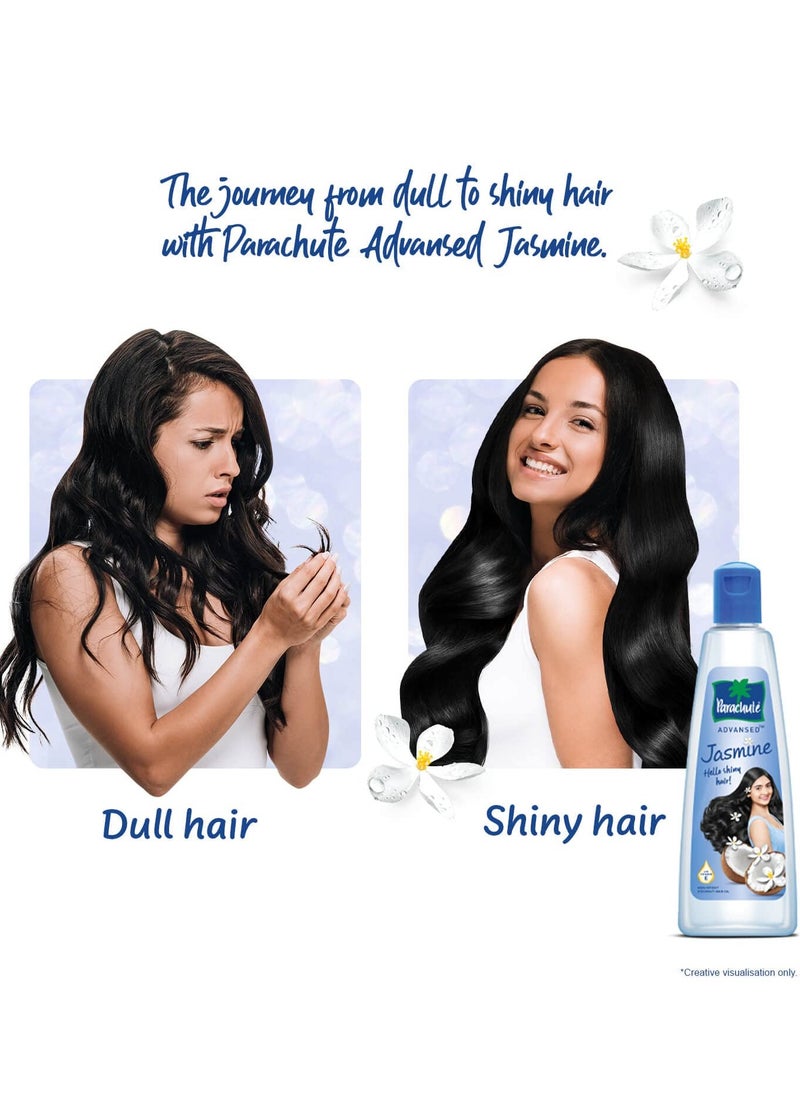 Parachute Parachute Advansed Jasmine Coconut Hair Oil with Vitamin E for Healthy Shiny Hair Non sticky 400ml And 90ml Pack Of 2  - Image 4