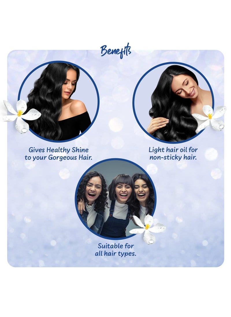 Parachute Parachute Advansed Jasmine Coconut Hair Oil with Vitamin E for Healthy Shiny Hair Non sticky 400ml And 90ml Pack Of 2  - Image 2