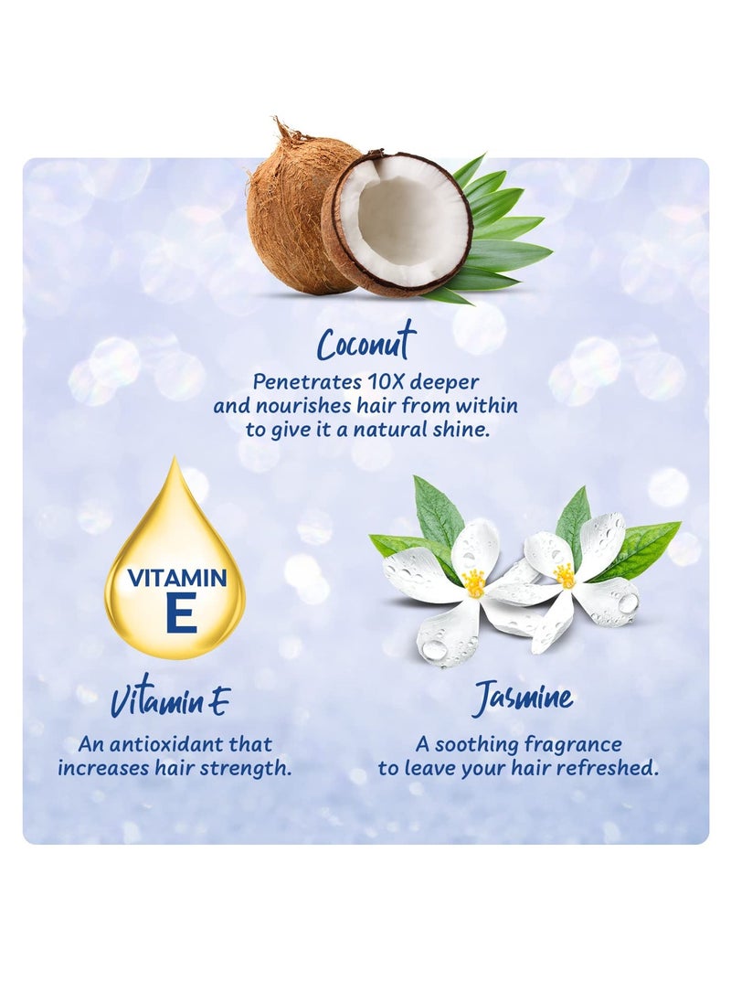 Parachute Parachute Advansed Jasmine Coconut Hair Oil with Vitamin E for Healthy Shiny Hair Non sticky 400ml And 90ml Pack Of 2  - Image 3