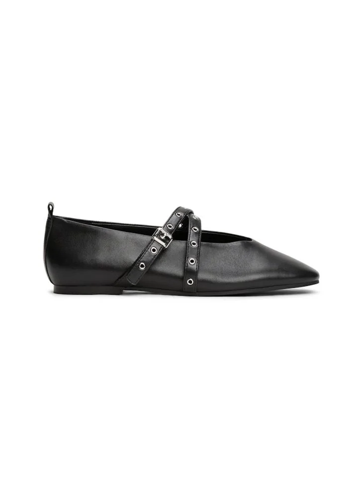تومي جينز Leather Maryjane Ballerina