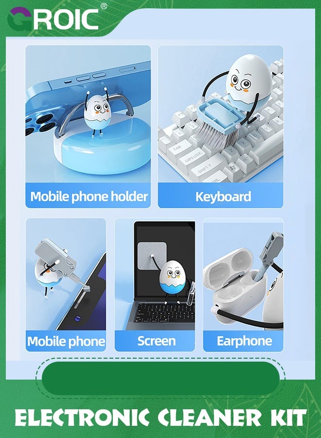 GROIC Electronic Cleaner Kit,10-In-1 Screen Dirt Remover with Spray and Microfiber Cloth, Portable Laptop Accessories for on Computer Screen, Keyboard Kit Brush, Earbud  - Image 5