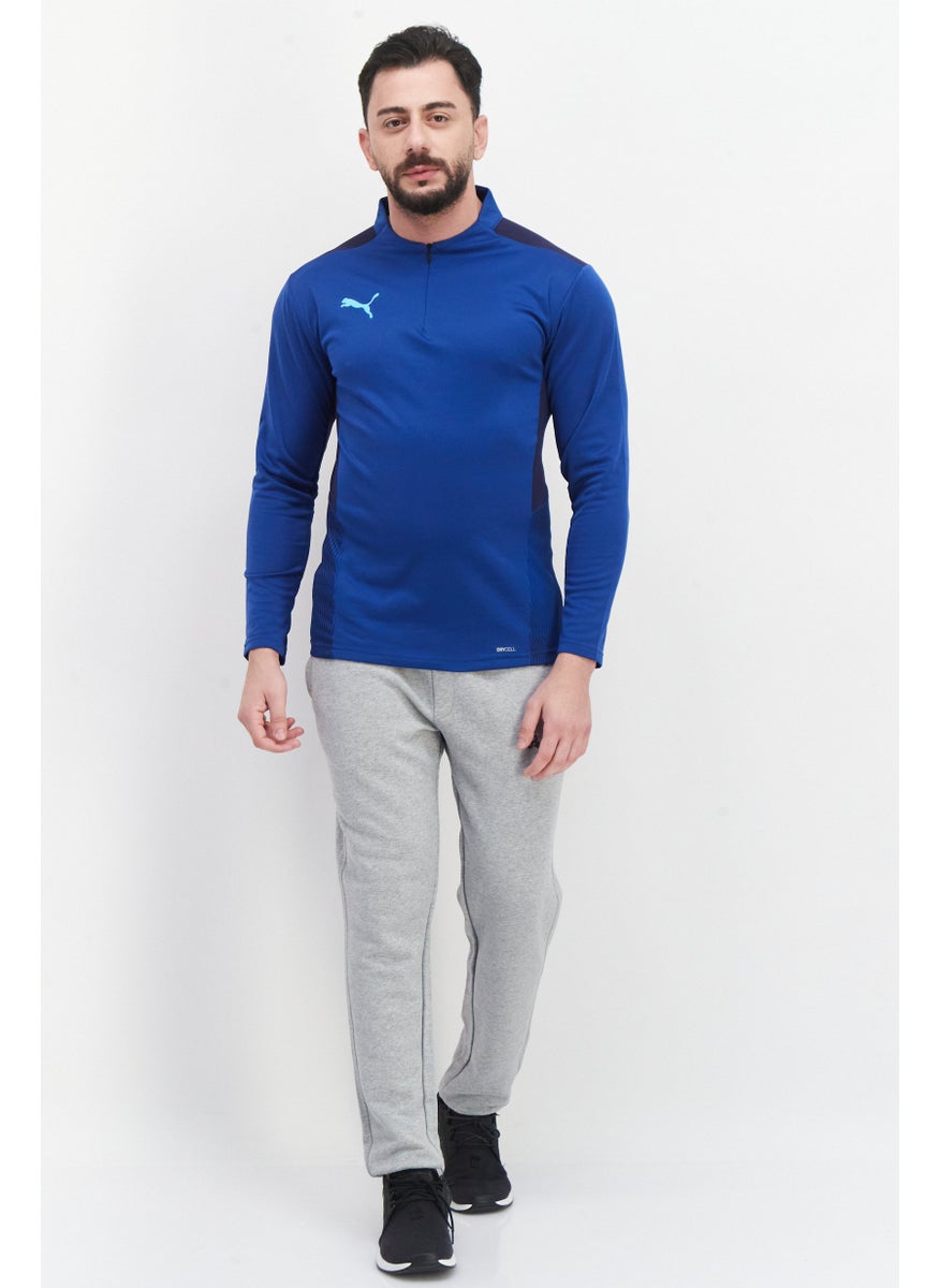PUMA Men Sportswear Fit Half Zipper Training Sweatshirt, Blue  - Image 4