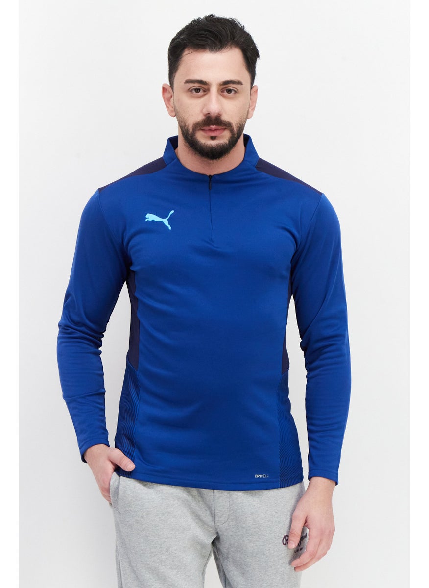 PUMA Men Sportswear Fit Half Zipper Training Sweatshirt, Blue  - Image 1