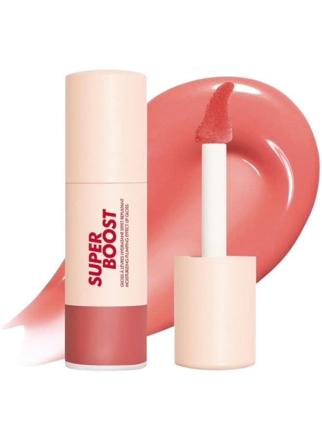 MAKE UP FOR EVER Super Boost Moisturizing & Plumping Lip Gloss 9ml – Shade 10 Juicy Peach – Coral - Image 1