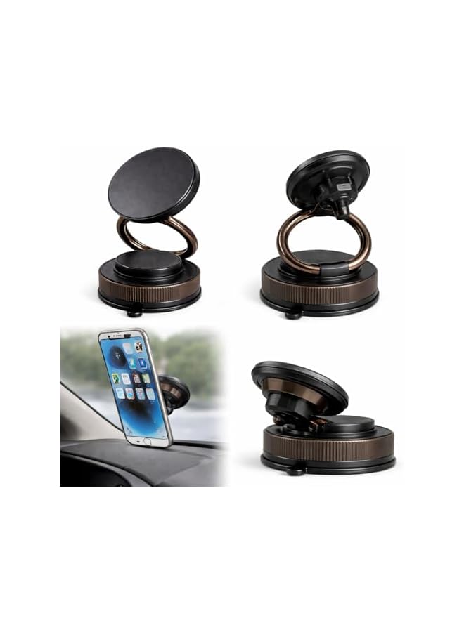 S-TOP Magnetic Car Phone Holder, 360° Rotation Double Layer Wide Suction Mount, Foldable One-Handed Operation with N54 Magnet, Adjustable Dashboard Windshield Mount - Image 4