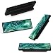 LORVIES 4 Pack 36 Ocean Decorative Cabinet Knobs ABS Glass Rectangle Double Hole Drawer Dresser Door Handles Pulls for Home Kitchen Bedroom Blue Green Wave - Image 2