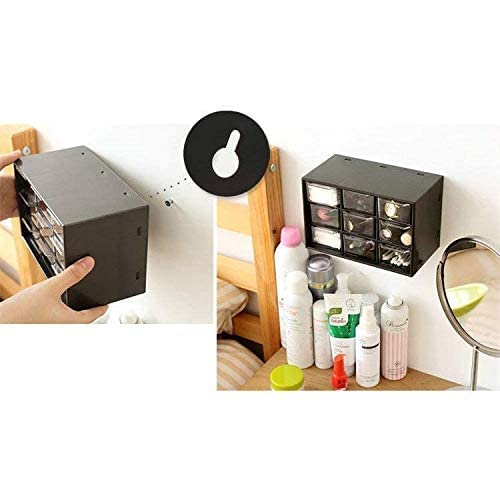 Foscadit 9 Grid Mini Plastic Multipurpose Drawer Storage Box for Makeup Office Craft Supplies - Image 5