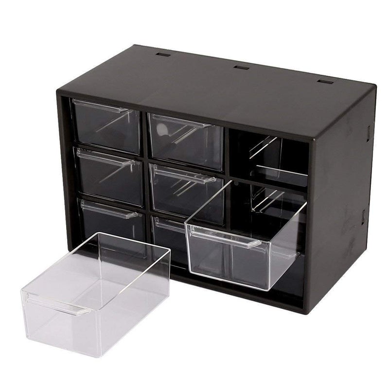 Foscadit 9 Grid Mini Plastic Multipurpose Drawer Storage Box for Makeup Office Craft Supplies - Image 1