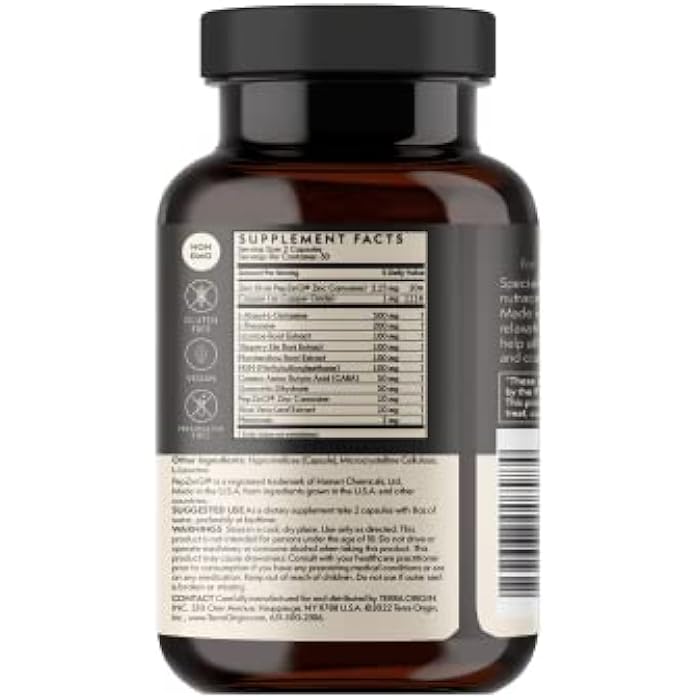TERRA ORIGIN Healthy Gut Reset PM | 60 Veggie Capsules | Natural Sleep Aid Supplement for Sleep & Wake Cycles | GABA, L-Theanine, Melatonin, L-Glutamine, Licorice Root, Slippery Elm Root - Image 3