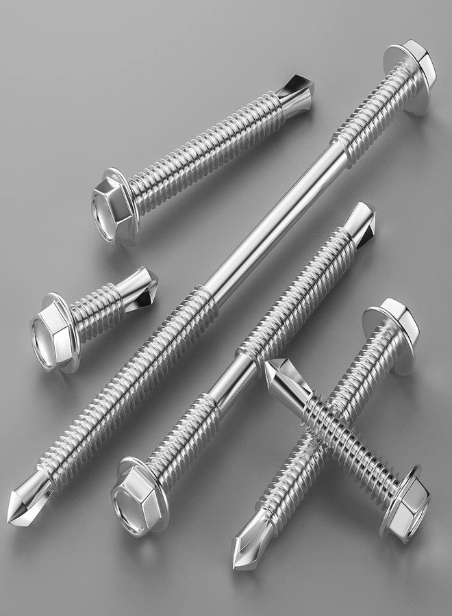 Wensilon (300Pcs) #8×1.8cm, Hex Head, Self Tapping Screws, 410pcs Stainless Steel Screws, TEK Screws, Self Tapping Screws, Self Tapping Screws - Image 4