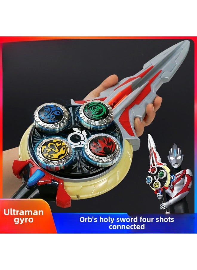 Gyro Ob Langrisser Magic * Magic * Tuo Screw Sword Rotating Combat Weapon Children's Boy's Birthday Toy-Color:1 Piece Of Gyro [shenguang Stick + Sublimator] 2 Types Of Free Plates