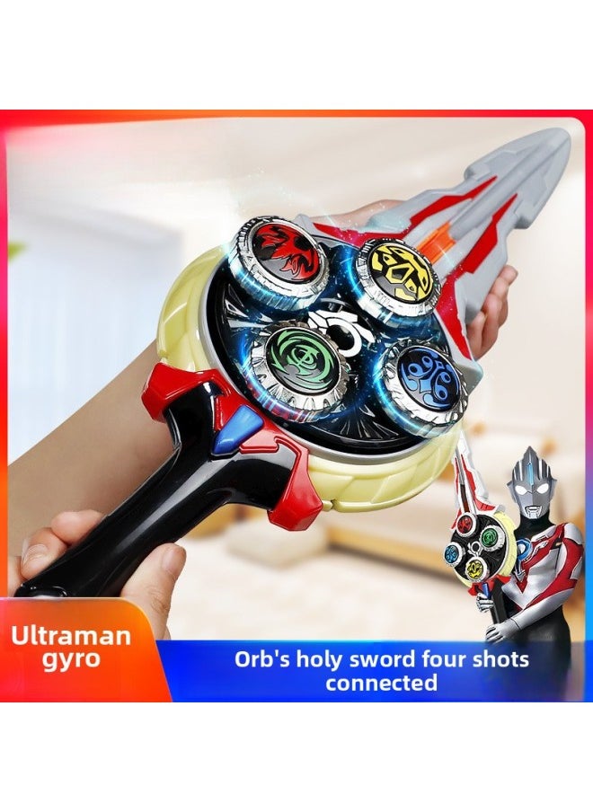 Gyro Ob Langrisser Magic * Magic * Tuo Screw Sword Rotating Combat Weapon Children's Boy's Birthday Toy-Color:1 Piece Of Gyro [shenguang Stick + Sublimator] 2 Types Of Free Plates