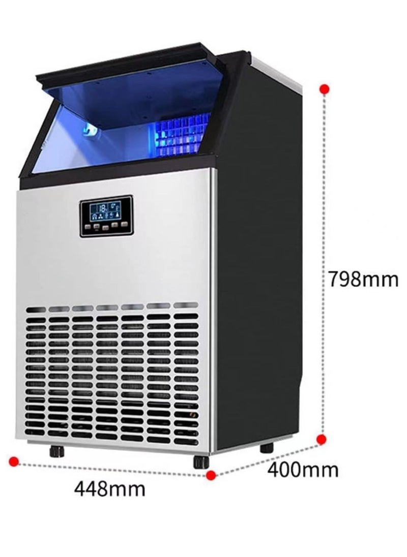 Cool Baby - Ice Maker Commercial Machine Self Clean Make 80 kg Ice in 24 Hours 15KG Storage Bin Freestanding for Restaurant Home Food Truck Use - Image 1