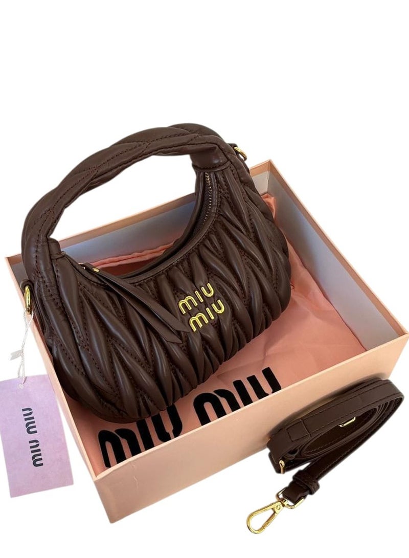 Miu Miu Wonder Mini Hobo Bag in Quilted Nappa Leather