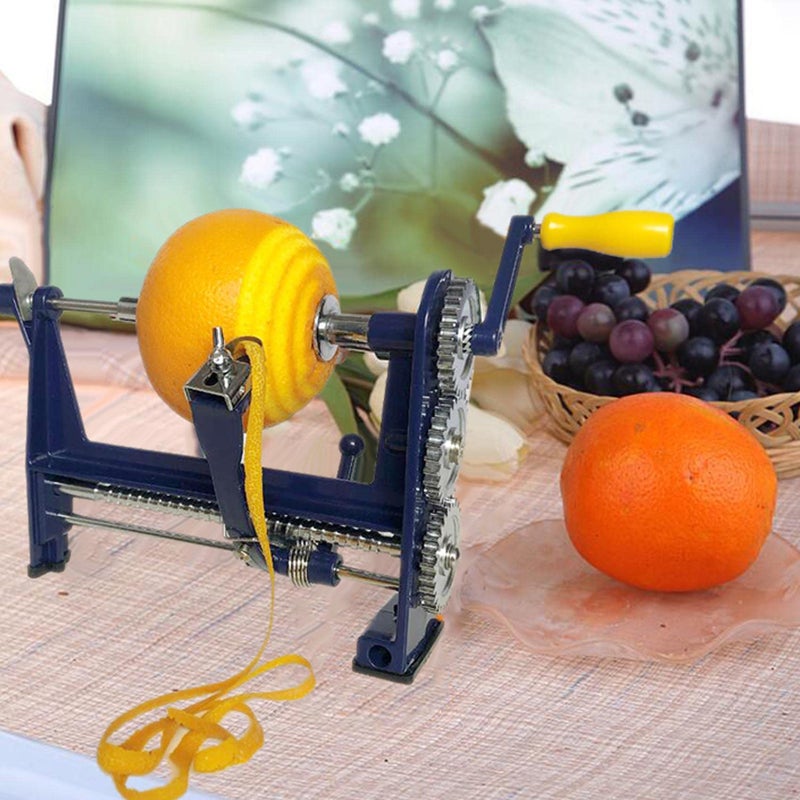 Orange Peeler Handcranked Apple peeler with powerful clamp base potato Kiwi Peeling Machine Stainless Steel blue 2501106170mm Blue