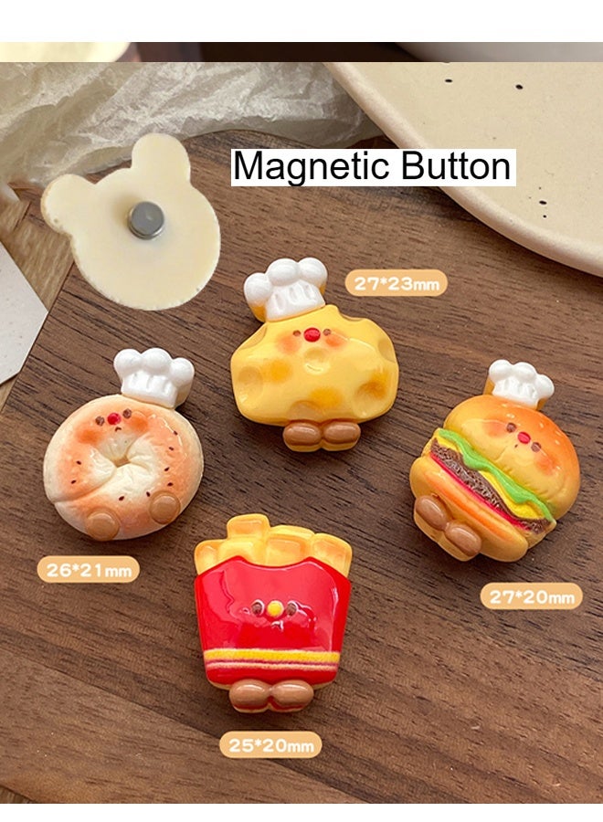Happy D 15-Piece Fridge Magnets Set, 3D Resin Magnet Refrigerator Stickers, Lovely Creative Food Shaped Magnets Home Refrigerator Stickers - Image 4
