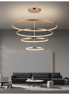 Best Power Modern LED Chandelier Light 6594 – 4 Rings (40cm, 60cm, 80cm, 100cm) – 3 Lighting Levels – 318W – Adjustable Height 100cm – Contemporary Ceiling Pendant for Living Room, Dining Room, and More  - Image 1