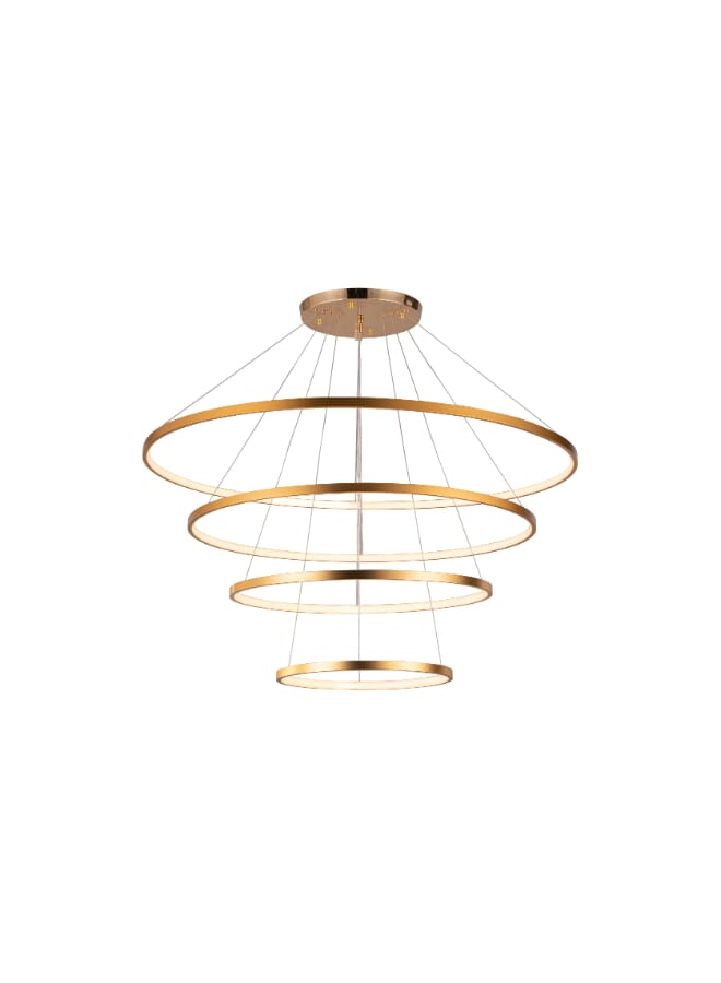 Best Power Modern LED Chandelier Light 6594 – 4 Rings (40cm, 60cm, 80cm, 100cm) – 3 Lighting Levels – 318W – Adjustable Height 100cm – Contemporary Ceiling Pendant for Living Room, Dining Room, and More - Image 3