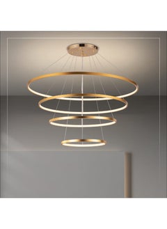 Best Power Modern LED Chandelier Light 6594 – 4 Rings (40cm, 60cm, 80cm, 100cm) – 3 Lighting Levels – 318W – Adjustable Height 100cm – Contemporary Ceiling Pendant for Living Room, Dining Room, and More  - Image 2