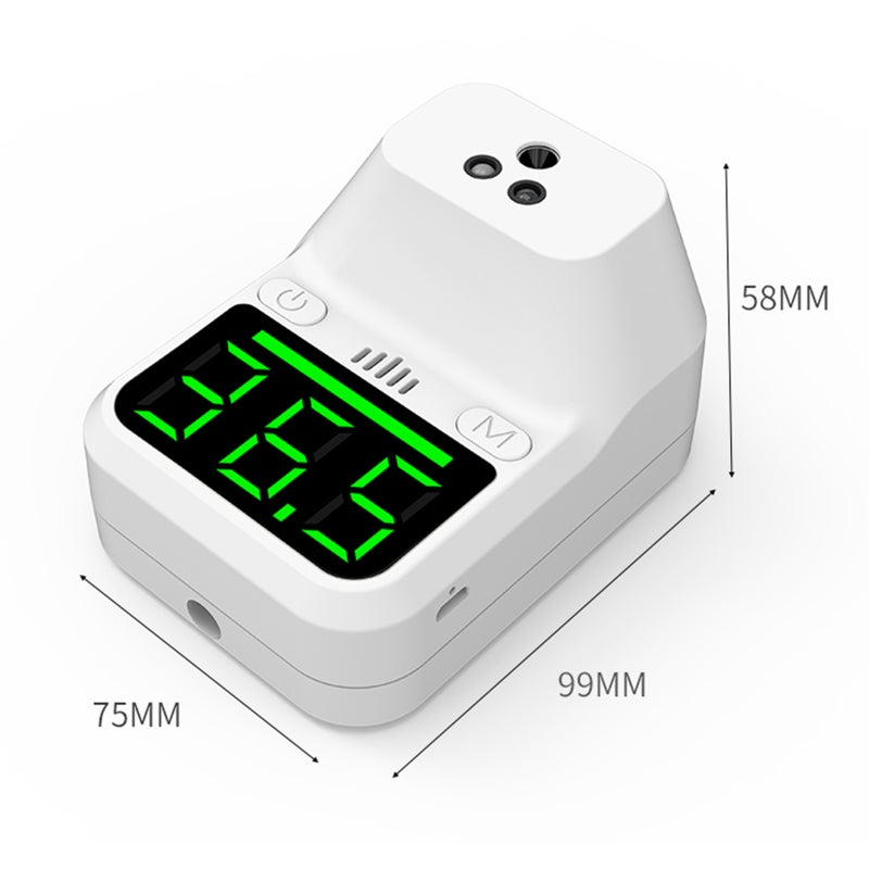 Non-Contact Digital Forehead Thermometer Wall-Mounted Infrared Thermometer °C / °F Unit Switch Voice Broadcast Fever Alarm for Office Factories School Shops Restaurants - Image 3