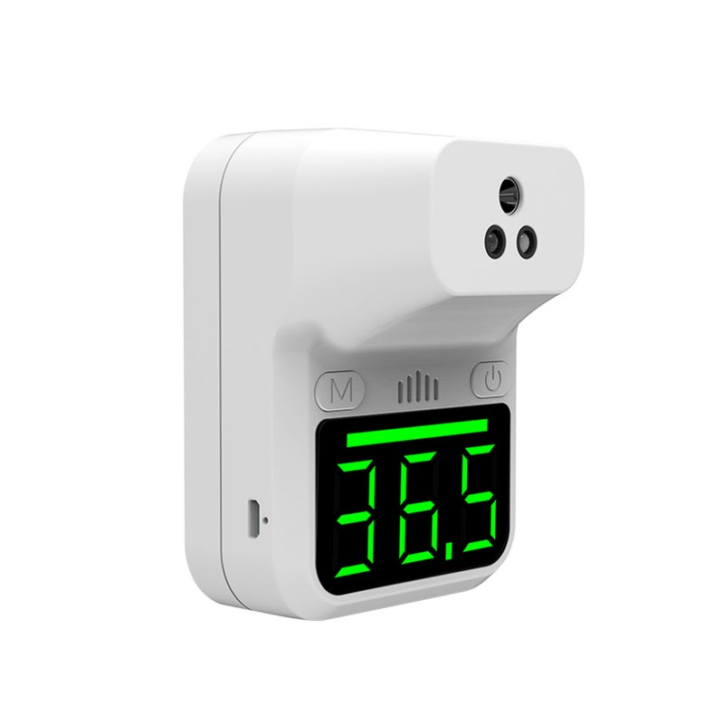 Non-Contact Digital Forehead Thermometer Wall-Mounted Infrared Thermometer °C / °F Unit Switch Voice Broadcast Fever Alarm for Office Factories School Shops Restaurants - Image 5